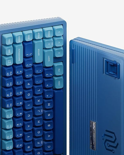 nuphy Halo75 V2 Mechancial Gaming Kyeboard,75% Wireless Hot Swappable Bluetooth Keyboard,83 Kyes RGB Backlit Keyboard,Support Bluetooth/2.4GHz/USB-C (Blue, Lemon (55gf))