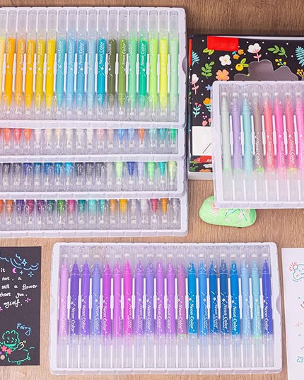 SASPOO Acrylic Gel Pens for Drawing,Colors Gel Paint Pens Ultra Fine ST Point 1.0, Set of Acrylic Marker Pens Color Ink for Journaling, Crafts Art Supplies (120)