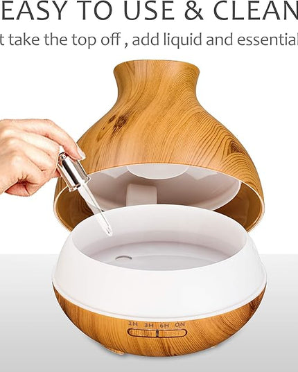 BZseed Aromatherapy Essential Oil Diffuser,2 PCS Humidifier with 550ml Lasting Mist Output Waterless Auto-Off Ultrasonic Diffusers 7 Color LED Lights Cool Mist Humidifier for Large Room, Home