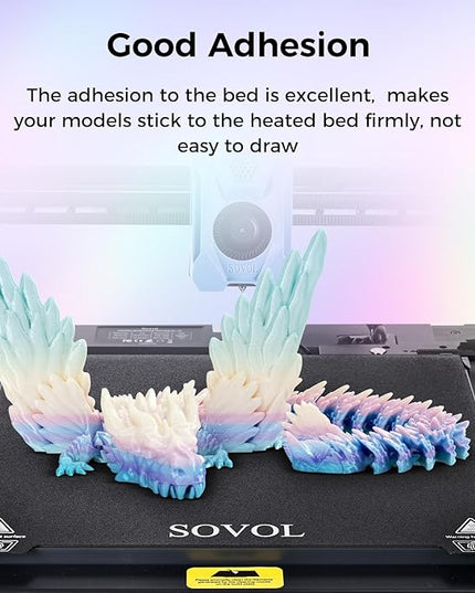 Sovol 3D Printer Silk Shiny Multicolored Gradient Fast Change Rainbow PLA 1kg (2.2 lbs) Spool 3D Printing Materials, Dimensional Accuracy +/- 0.03 mm, 1.75 mm