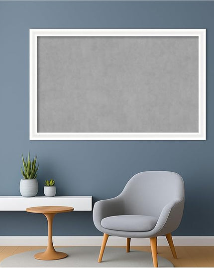 Amanti Art White Framed Magnetic Board 27x43 Large Vision Board for use with Magnets, 100% Metal Sheet to Display Items as Office Decor or for Home Organization in mudroom, Kitchen or Kids Room