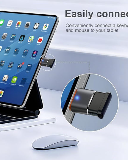 6 Pack USB C to USB Adapter, USB C Male to USB 3.0 Female OTG Adapter for iPhone 17/16/15, Mac, iPad, Samsung Galaxy S24 S25, Notebook, and More Type C Devices, Black