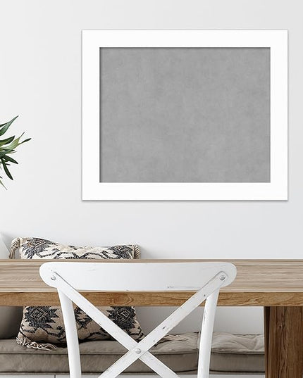 Amanti Art White Framed Magnetic Board 19x23 Small Vision Board for use with Magnets, 100% Metal Sheet to Display Items as Office Decor or for Home Organization in mudroom, Kitchen or Kids Room