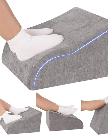 Foot Rest for Under Desk at Work, Ergonomic Under Desk Footrest with Washable Cover for Office, Home & Gaming Leg Elevation Pillow Dark Gray