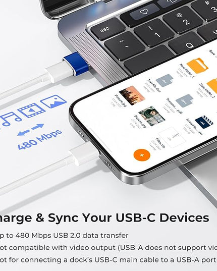 Basesailor USB to USB C Adapter 3Pack,Type C Female to USB A Male Cable Converter for MacBook Pro,iMac,PC,Laptop,Computer,Samsung Galaxy Note 10 20 S20 S21 S22 S23,Google Pixel 5 4 4A 3 3A 2 XL
