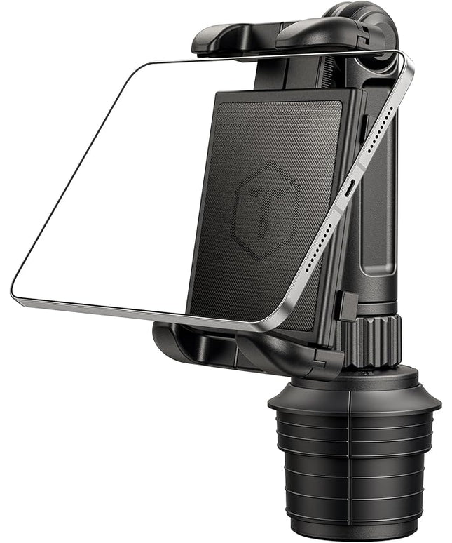 ToughTested Boom Cup Holder Tablet Mount – Heavy-Duty iPad & GPS Car Mount for Cup Holder – 360° Rotating Arm, Fits Tablets Up to 13", Anti-Vibration, Universal for Trucks, SUVs, Vans & Cars