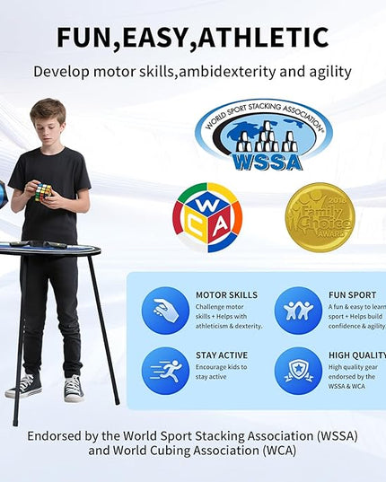 Henbada Professional Digital Speed Cube Timer with Display,Timer for Cube Race Stack Competition a Great Gifts for Boys and Girls