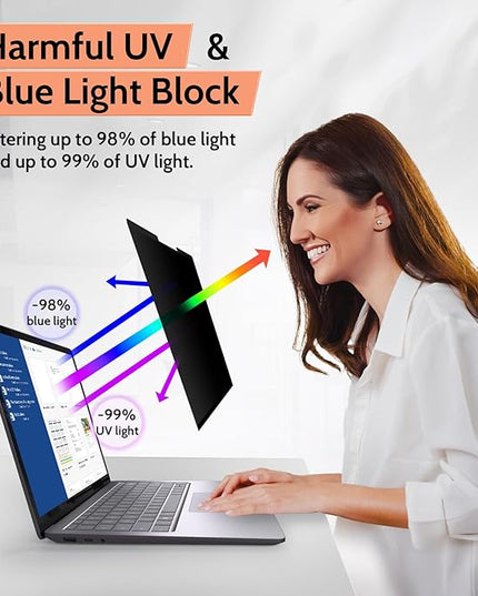 Mamol Magnetic Privacy Screen for 13.8 Inch Surface Laptop 7, Removable Anti Spy Glare Blue Light Filter, Microsoft Surface Laptop Privacy Screen Protector 13.8 in