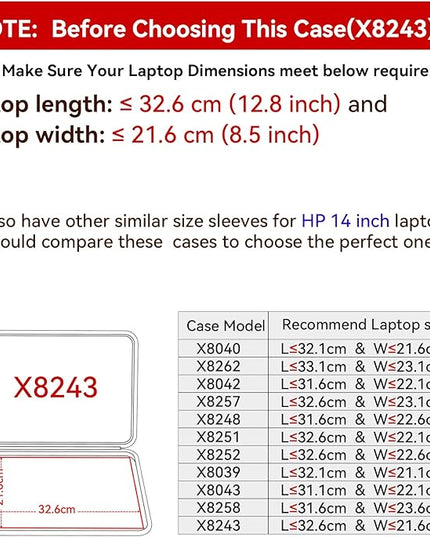 Smatree Hard EVA Protective Sleeve Case Compatible for 14 inch HP Laptop 14/14t/14z, EliteBook 840 G8, Elite mt645 G7 Mobile Thin Client, Anti-Shock and Waterproof Notebook Bag (X8243)