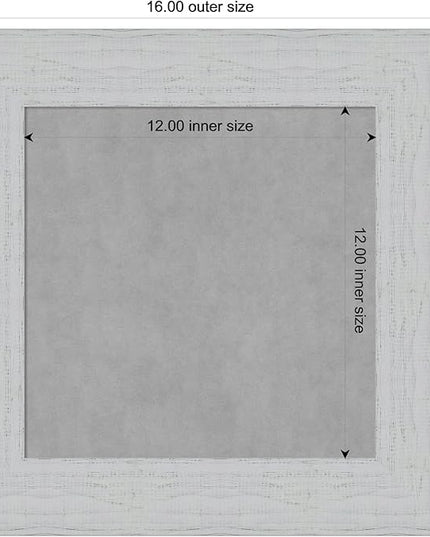 Amanti Art White Framed Magnetic Board 16x16 X-Small Vision Board for use with Magnets, 100% Metal Sheet to Display Items as Office Decor or for Home Organization in mudroom, Kitchen or Kids Room