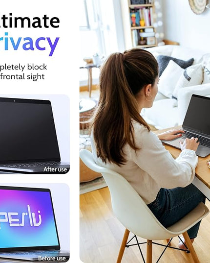 Peslv Magnetic Privacy Screen for MacBook Pro 16 Inch (2019-2020) - A2141, 16inch Removable Matte Blue Light Glare Filter Protector Shield for Mac Pro 16in Laptop Computer