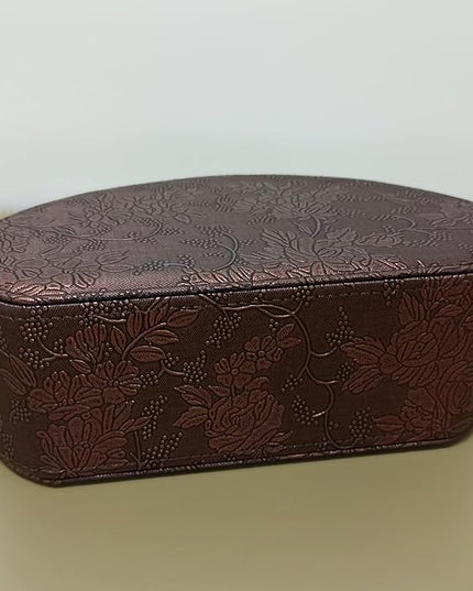 Leather Remote Control Holder TV Remote Caddy Store Box, Bedside Table Organizer for Controller, Media Player, Brush, Glasses, Note Paper and Pen Storage(Retro)
