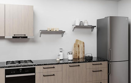 AmGood 24" Long X 8" Deep Stainless Steel Wall Shelf | NSF Certified | Appliance & Equipment Metal Shelving | Kitchen, Restaurant, Garage, Laundry, Utility Room
