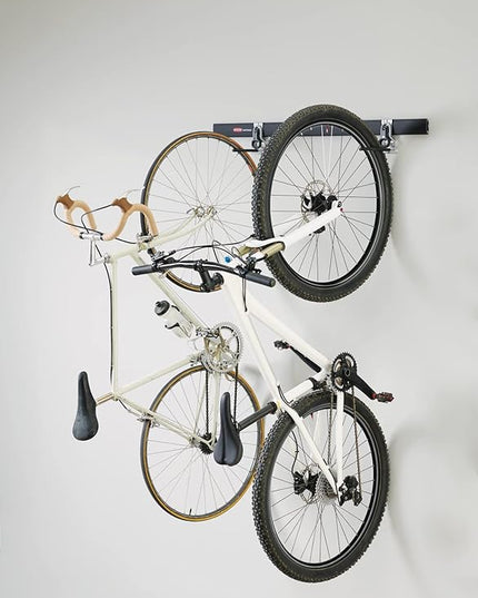 Rubbermaid FastTrack Garage Storage Bike Storage Kit, 3 Piece, All in One Rail Hook Kit Organizer, Heavy Duty Organization for Home/Garage/Wall/Shed