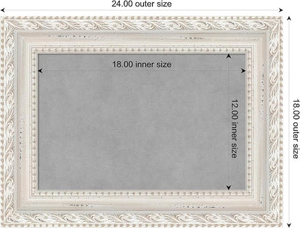 Amanti Art White Framed Magnetic Board 18x24 Small Vision Board for use with Magnets, 100% Metal Sheet to Display Items as Office Decor or for Home Organization in mudroom, Kitchen or Kids Room