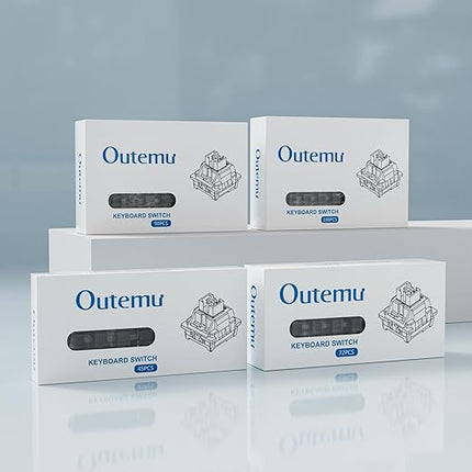Outemu Ice Blue V3 Switch,3-pin 40gf Pre-lubed Dustproof Clicky Switches,Keyboard Clickers for 3D Prints,Suitable for MX Mechanical Gaming Keyboards(108Pcs)