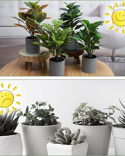 iPreference 4 Pack Mini Potted Fake Plants Artificial Lavender and Campanula Plants for Home Office Desk Room Decoration