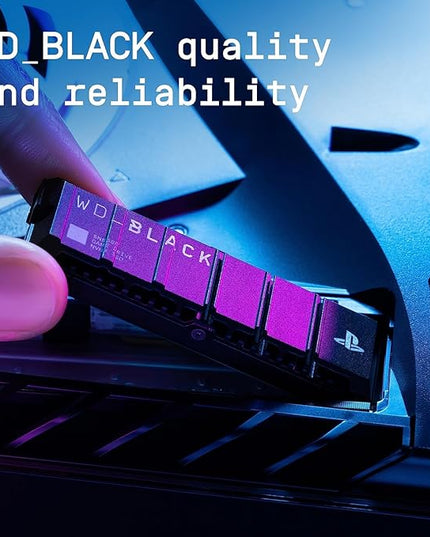 WD_BLACK 2TB SN850P NVMe M.2 SSD Officially Licensed Storage Expansion for PS5 Consoles, up to 7,300MB/s, with heatsink - WDBBYV0020BNC-WRSN