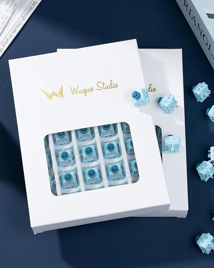 WS BigLucky Keyboard Switches Tactile: 5 Pins 45gf Mechanical Keyboard Tactile Switches with LED Diffuser Factory Pre Lubed Key Switch for MX Mechanical Key Board 35Pcs (Blue)