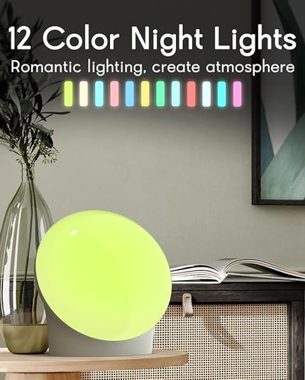Brown Noise Sound Machine with 30 Soothing Sounds Sleep Machine 12 Colors Night Light White Noise Machine 36 Volume Levels 4 Timers and Memory Function 10 Adjustable Brightness for Baby Adults Kids