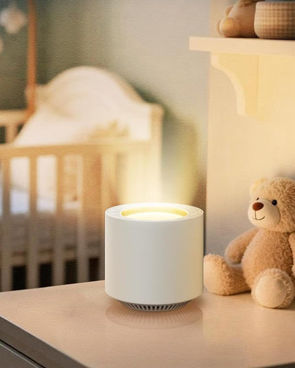 PureNurt Baby White Noise Machine: Red Light Therapy Sleep Sound Machine with 38 Soothing Sounds & Calming Womb Soother Shusher, Memory Function, Dimmable Nursery Night Light with Timer, Baby Gift