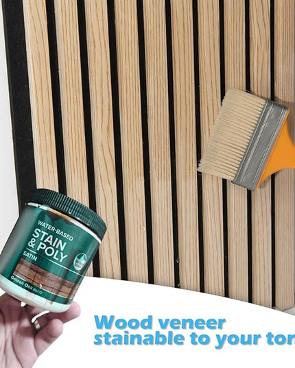 Art3d 2-Pack 48" x 24" Acoustic Wood Panels for Wall, Soundproof Wood Slat Panel for Wall and Ceiling, 3D Fluted Sound Absorbing Paneling for Interior Wall Decor, Living Room, Bedroom - Oak