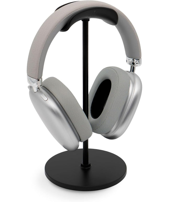 ak anklas Headphone Stand for Desk – Premium & Minimalist Headset Holder with Round or Oval Base for Gaming, Office & Home (Black, Standard)