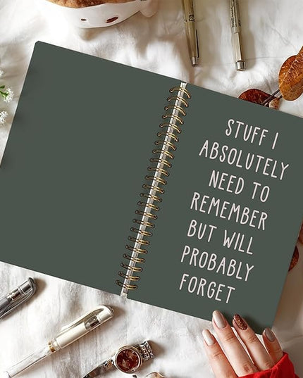 LIANGW Funny Dark Green Notebooks for Work, Funny Work Gifts for Coworkers & Boss, Coworker Office Gifts for Men Women, Fun Spiral Notebooks Journals for Writing, Funny Office Supplies 5.5x8.3 Inch