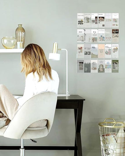 Acrylic Brochure Pamphlet Holder, 24 Clear Wall Mount Display Holders, Trifold Flyer Rack, Literature Storage Rack for Home, Offices, Waiting Room
