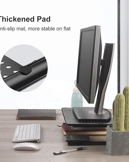 suptek Monitor Stand Riser for Computer,Laptop,Printer, Notebook and All Flat Screen Display with Vented Metal Platform and 4 Inches Height Underneath Storage (MST004)