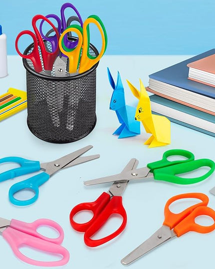 Toidgy 180 Packs Kids Scissors, 5 Inch Scissors Bulk for School, Blunt Tip Scissors for Kids Student Teacher, Safety Scissors for Preschool Classroom Office Home, School Supplies Craft Cutting Paper