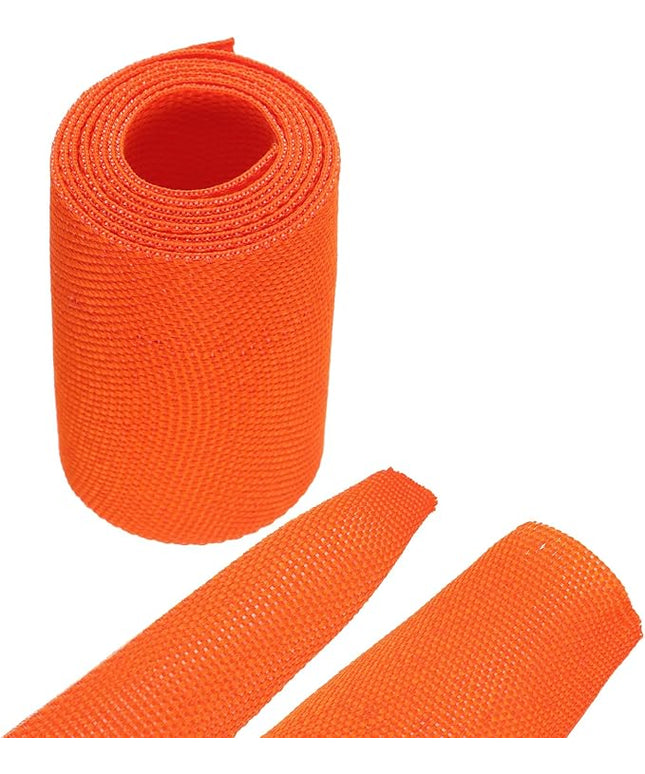 MECCANIXITY Braided Cable Sleeves Heat Shrinkable Fabric Sleeving, 2" 3ft Orange 2:1 Ratio Heat Shrinkable Cord Protector for Harness Cable, Network Cable Protection, Cable Management
