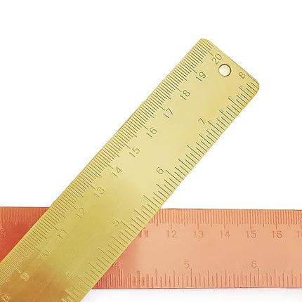8 Inch Metal Rulers Straight Ruler Office School Students Stationery