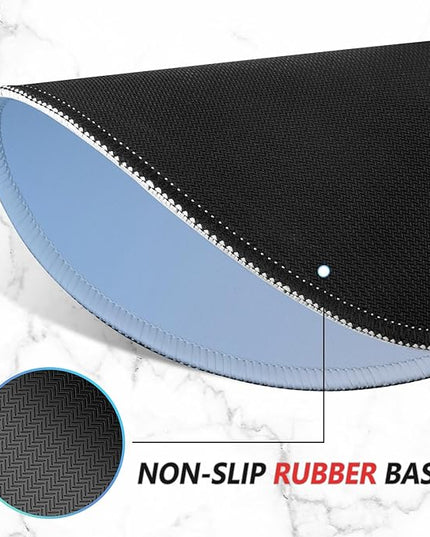 ITNRSIIET Mouse Pad Non-Slip Rubber Base Smooth Surface Stitched Edges Waterproof Durable Compatible with All Mice for Office & Gaming, Desk Accessory, Diameter 8.7 inch, Azure Gradient