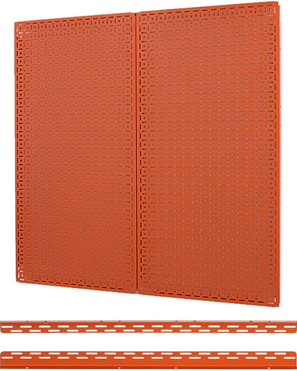 OmniWall Pegboard 2- Panel Side-By-Side Set 32-Inch Tall x 32-Inch Wide Metal Pegboard For Garage & Home Storage White
