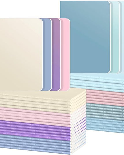 Ddaowanx 48 Pack Colorful Lined Notebooks, Journals in Bulk, 72 Pages, 36 Sheets,8.3x5.5 Inch, A5 Size, Travel Writing Notebooks Journal for Office School Supplie(Lined-48pack, 8 Colors)