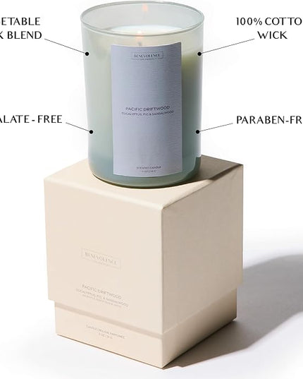 Benevolence LA Pacific Driftwood Gift Box | Candle, Room Spray & Reed Diffuser | Eucalyptus, Fig & Sandalwood | Coastal Home Fragrance | Ready for Gifting | Gift Set for Women