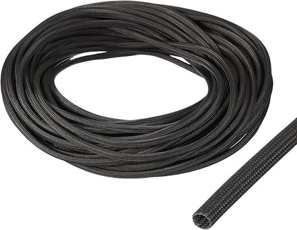 uxcell Insulation Cable Protector,3.5mm/0.14 Inch-20m/66 Feet High Temp Fiberglass Sleeve Black