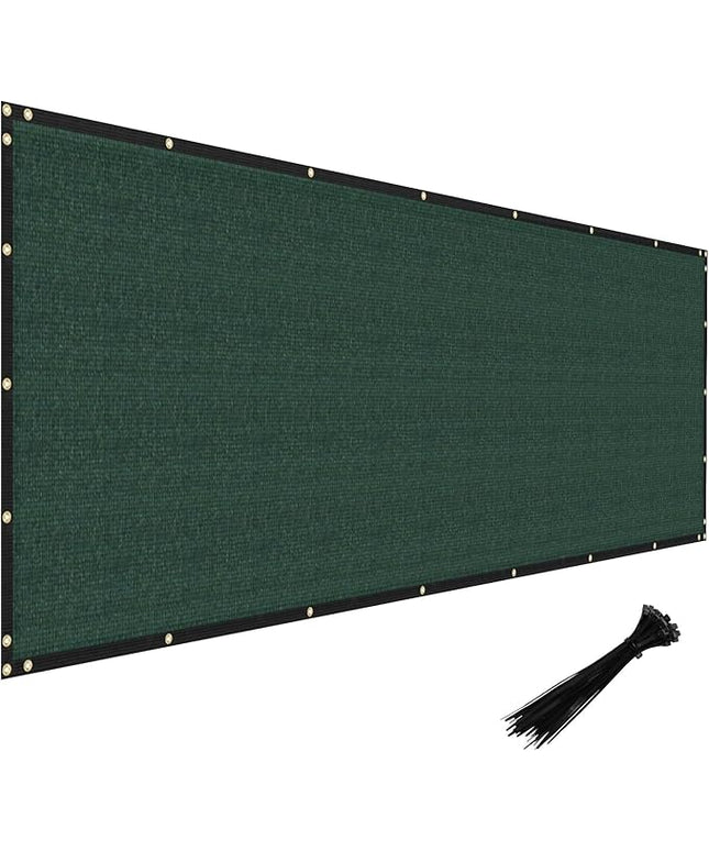 Windscreen4less Privacy Fence Screen Heavy Duty Windscreen Fencing Mesh Fabric Shade Net Cover with Brass Grommtes for Outdoor Wall Garden Yard Pool Deck, 6'x70' Green