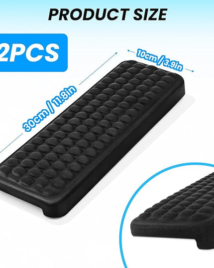 Arm Rest for Desk, 2-PCs L-Shaped Memory Foam Elbow Keyboard Wrist Pads with Non-Slip Base, Ergonomic Desk Edge Cushion & Wrist Rest for Computer Keyboard, Office and Home Use