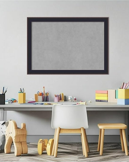 Amanti Art Black Framed Magnetic Board 19x27 Medium Vision Board for use with Magnets, 100% Metal Sheet to Display Items as Office Decor or for Home Organization in mudroom, Kitchen or Kids Room