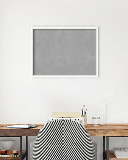 Amanti Art White Framed Magnetic Board 19x25 Medium Vision Board for use with Magnets, 100% Metal Sheet to Display Items as Office Decor or for Home Organization in mudroom, Kitchen or Kids Room