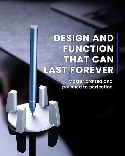 novium Hoverpen - Luxury Pen for Men & Women, Vertically Standing Executive Ballpoint Pen with Top Grade Free-Flowing Ink Refill, Metal Made, Unique Gifts, Luxury Pen for Men, Mens Gifts Ideas