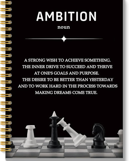 Ambition Motivational Notebook Journal, Inspirational Journal Notebook for Work, Office Gifts for Coworker Colleague, Gifts for Employees, Hardcover Spiral Notebooks 5.5x8.3