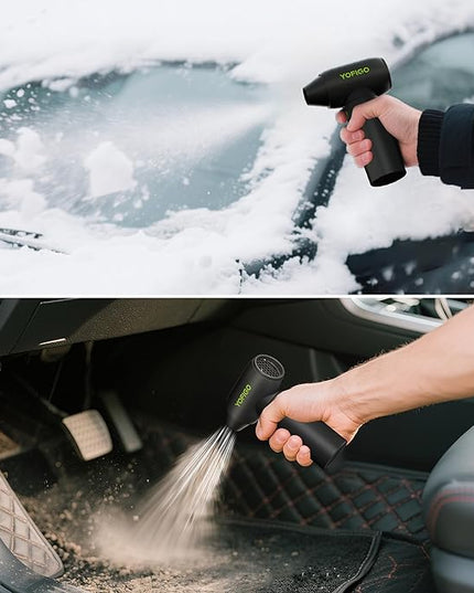 Compressed Air Duster, YOFIGO Electric Air Duster PC & Keyboard Cleaning Kit, 150000RPM Rechargeable 4-Speed Dust Mover for Car, Mini Metal Handheld Air Blower Replaces Compressed Air Can