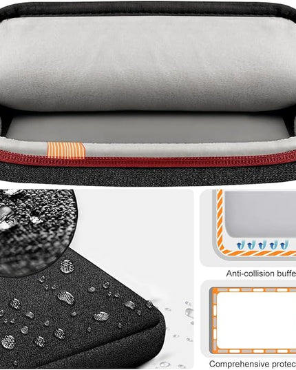 Hseok Laptop Case 15 15.6 16 inch Sleeve with Handle and Hidden Strap,Compatible with MacBook Pro 15.4 16, 360° Protective PC Briefcase with 4 Pockets for Laptop Accessory,Easy to Carrying,Red