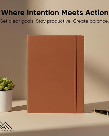 Dated, 2026 Planner, 8.5" x 11" - The Productivity Planner to Achieve Your 2026 Goals - Planner 2026-2027 by PRODUCTIVITY STORE (A4, BROWN)