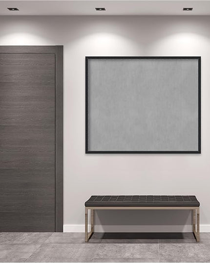 Amanti Art Black Framed Magnetic Board 42x50 Oversize Vision Board for use with Magnets, 100% Metal Sheet to Display Items as Office Decor or for Home Organization in mudroom, Kitchen or Kids Room