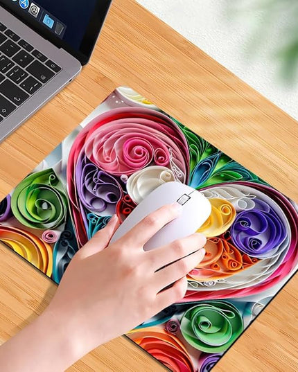 Love Flower Square Mouse pad, Texture, Waterproof, Anti Slip Rubber Base, Computer Mouse pad, Laptop Mouse pad