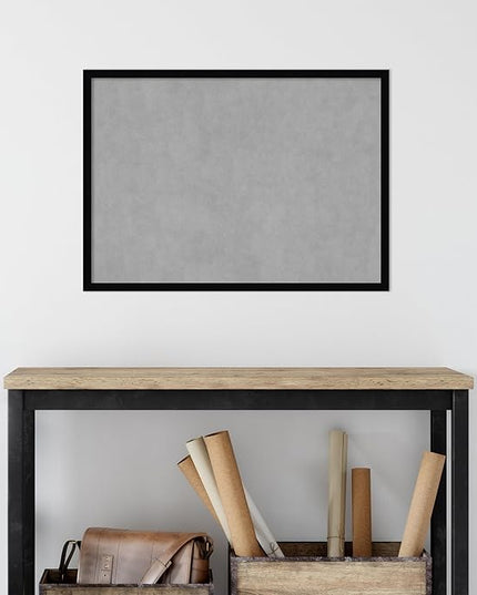 Amanti Art Black Framed Magnetic Board 21x29 Medium Vision Board for use with Magnets, 100% Metal Sheet to Display Items as Office Decor or for Home Organization in mudroom, Kitchen or Kids Room